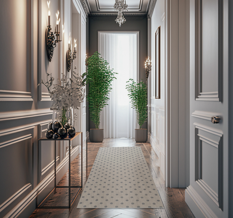 模様の小さな花の花の敷物 - TENSTICKERS