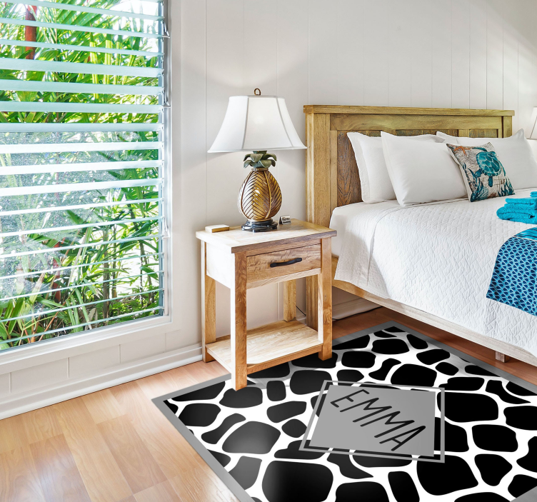 パーソナライズされた牛柄アニマル柄ビニールラグ - TENSTICKERS