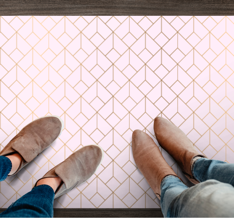 幾何学的な ビニールマット 幾何学的な立方体パターン - TENSTICKERS