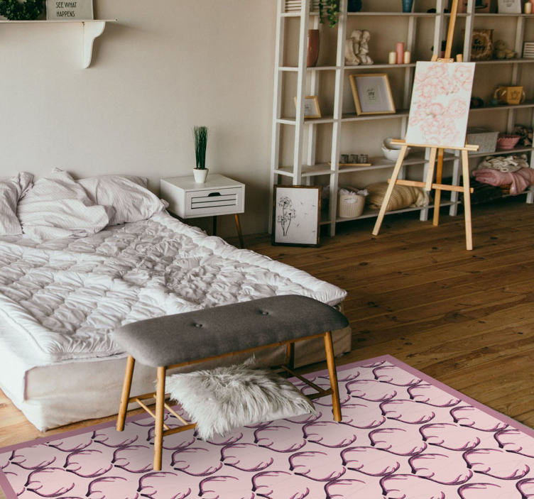 スカンジナビア ビニールマット エレガントな角のデザイン - TENSTICKERS