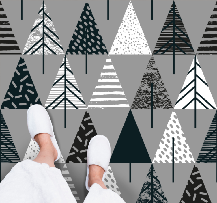 スカンジナビア ビニールマット スタイリッシュな松の模様 - TENSTICKERS