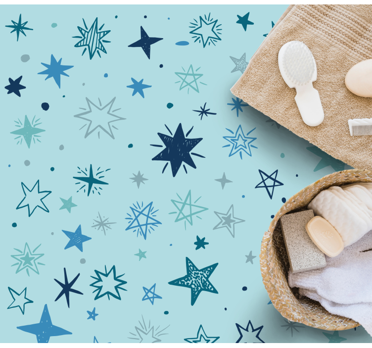 出演者 ビニールマット 青い夜の模様 - TENSTICKERS