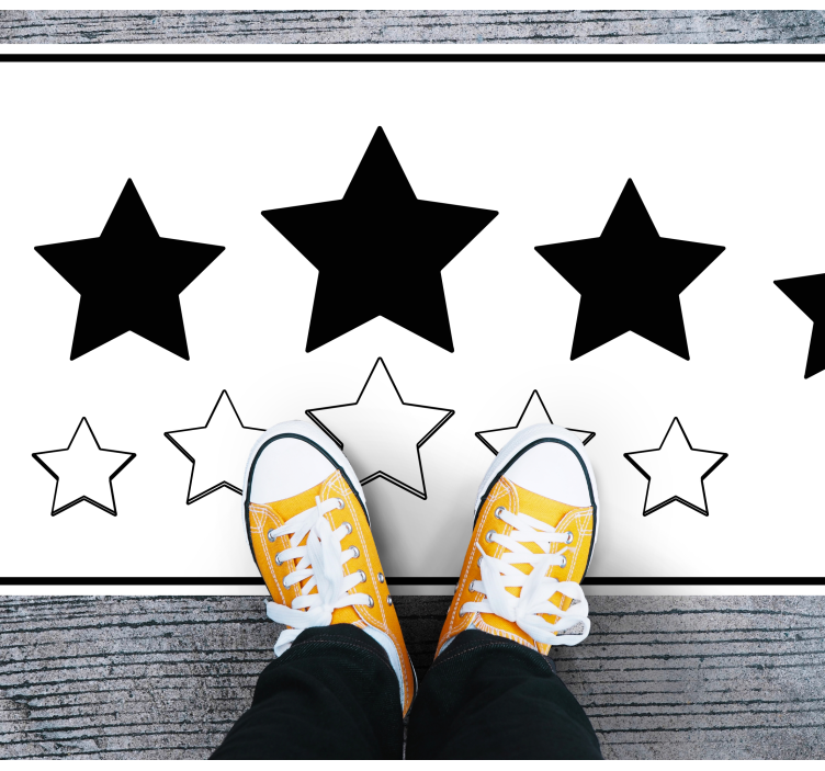 出演者 ビニールマット 白と黒のモチーフ - TENSTICKERS