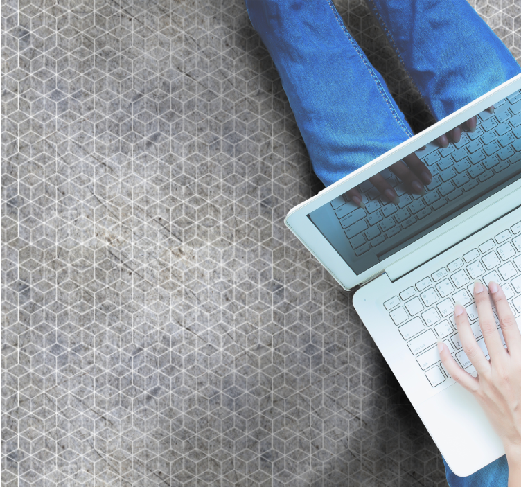 石の効果 ビニールマット 幾何学模様のオーバーレイ - TENSTICKERS