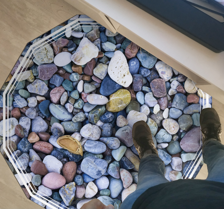 石の効果 ビニールマット 小石の錯覚 - TENSTICKERS