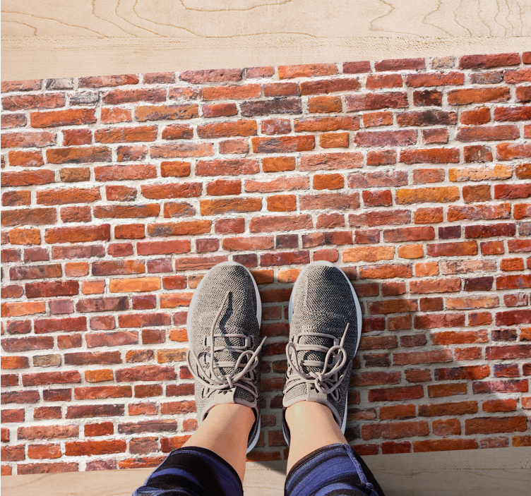 石の効果 ビニールマット ルスティックレッドルック - TENSTICKERS