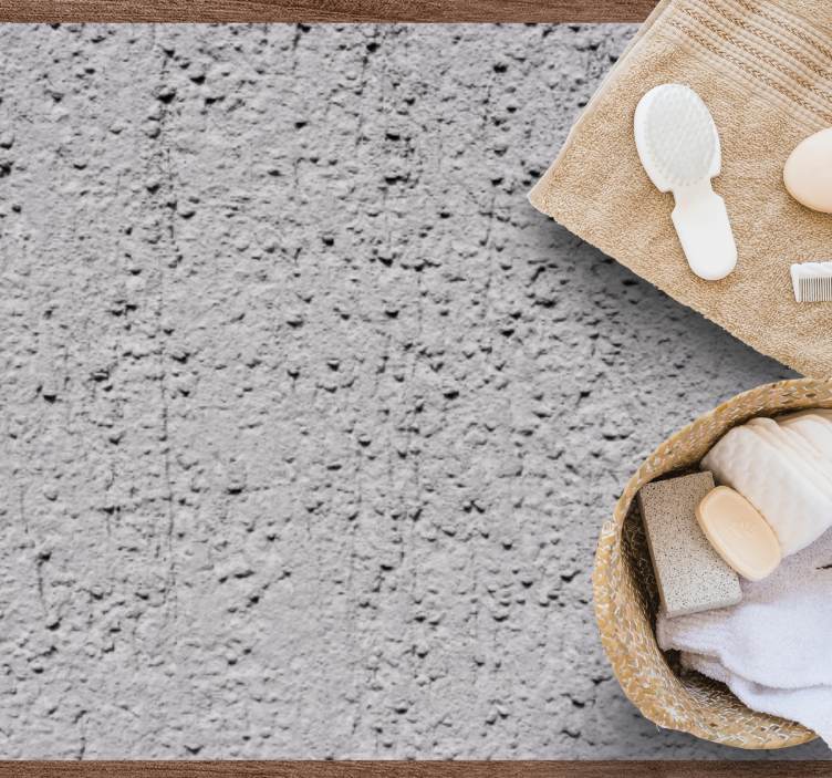 石の効果 ビニールマット テクスチャーグレーコンクリート - TENSTICKERS