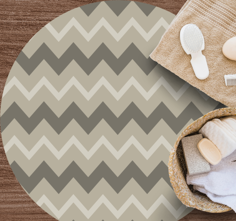 縞模様のビニールマットシェブロンパターンサークル - TENSTICKERS