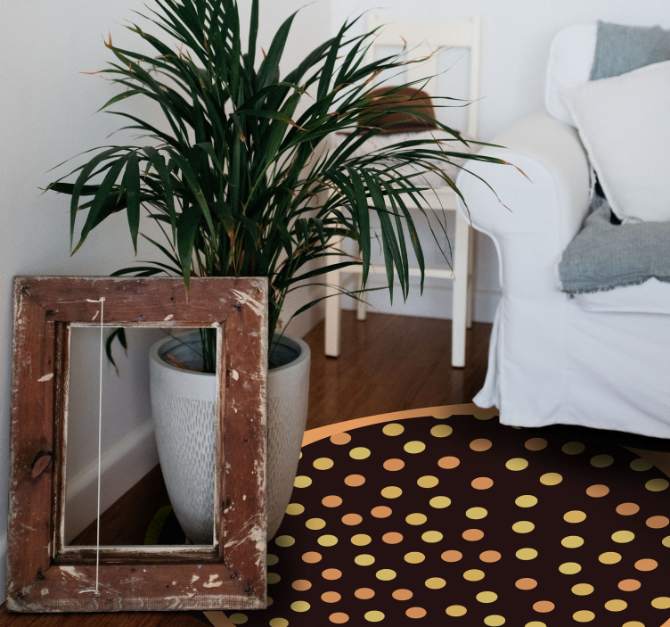 縞模様のビニールマット 水玉模様の円 - TENSTICKERS