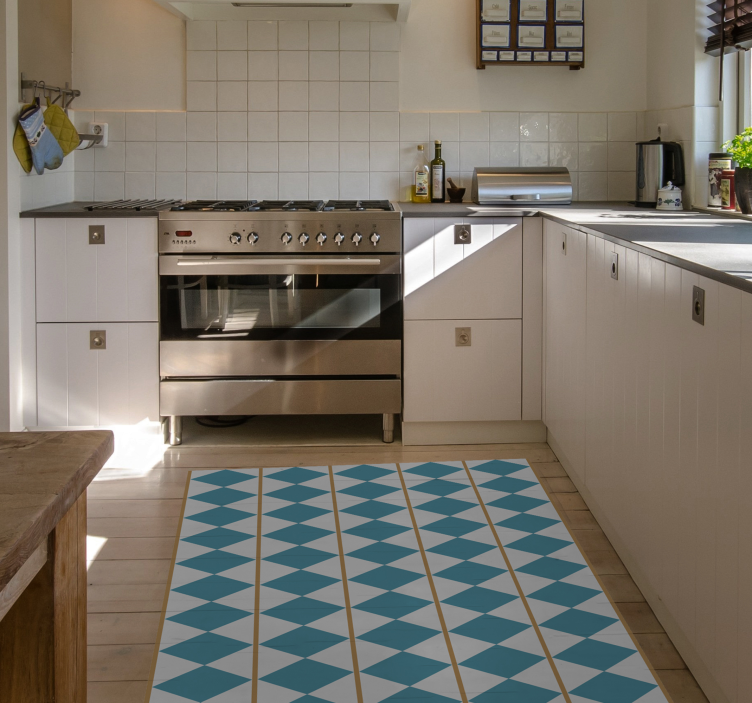 スウェーデンのデザインの幾何学的なビニールの敷物 - TENSTICKERS