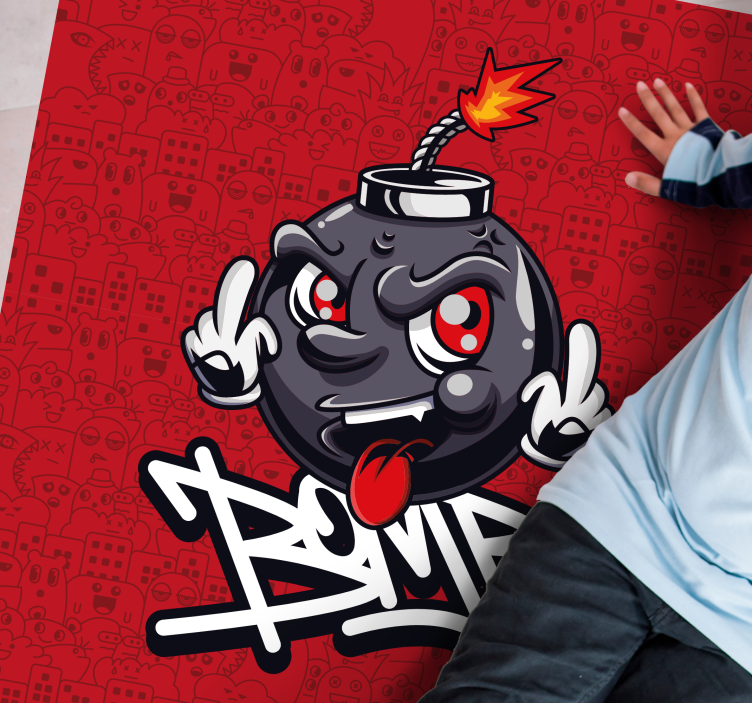 十代の若者たち ビニルマット カートゥーンボムキャラクター - TENSTICKERS