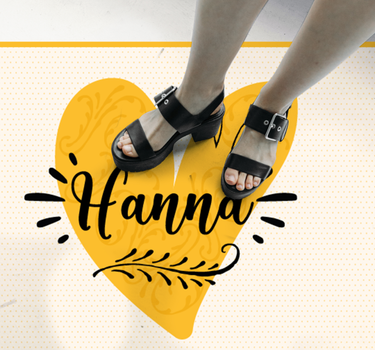 十代の若者たち ビニルマット カスタムオレンジハート - TENSTICKERS