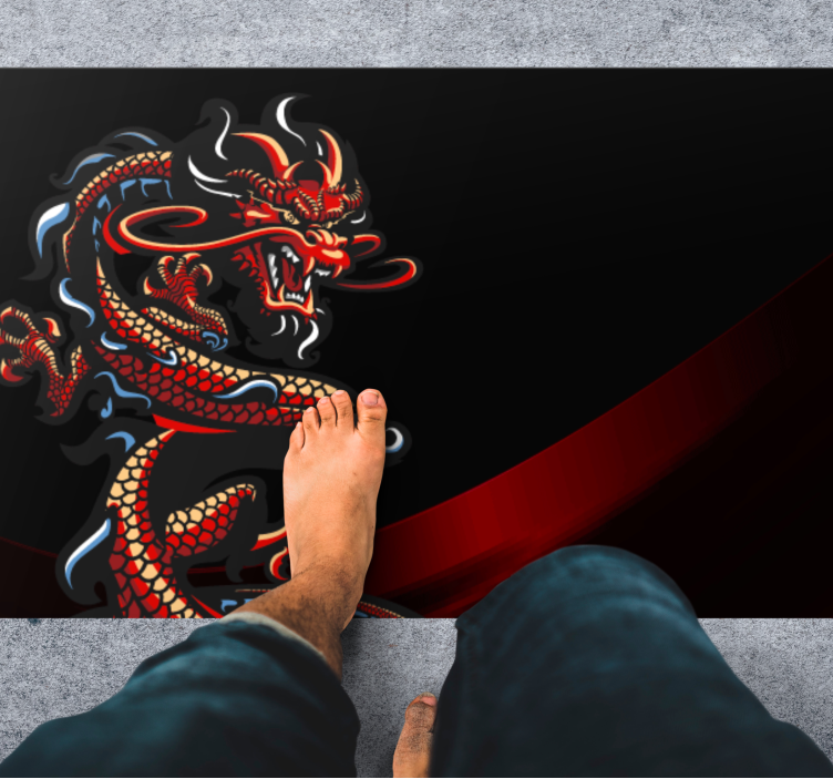 十代の若者たち ビニルマット ドラゴンイラスト - TENSTICKERS