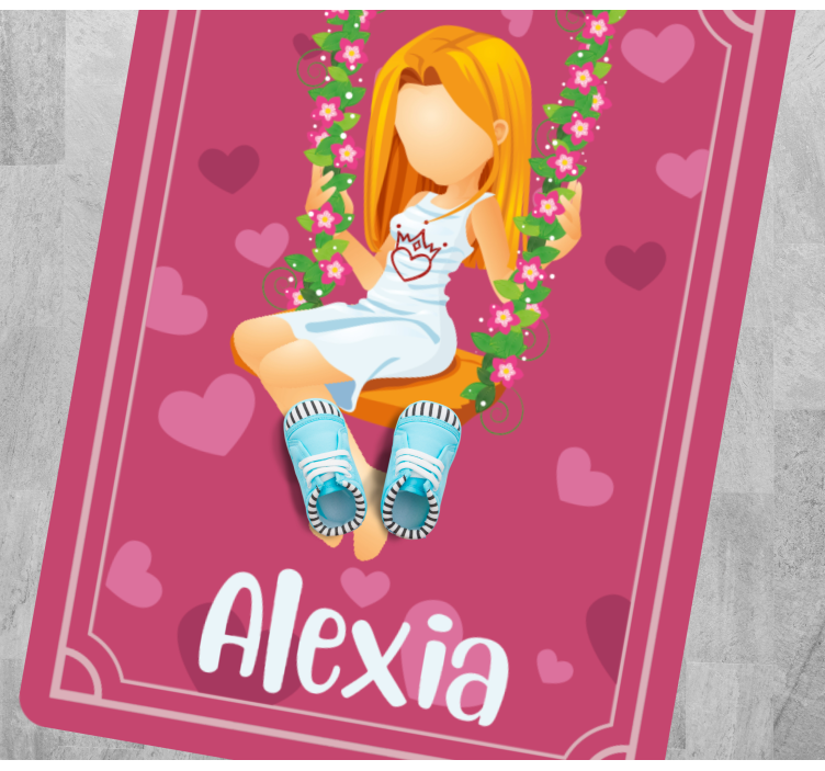 十代の若者たち ビニルマット 名前入り草スイング - TENSTICKERS