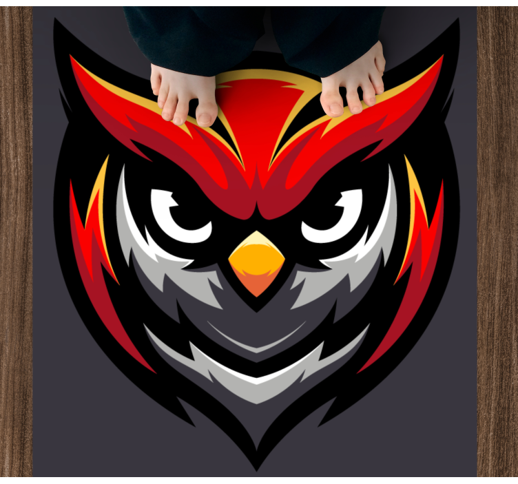 十代の若者たち ビニルマット フクロウグラフィックボールド - TENSTICKERS