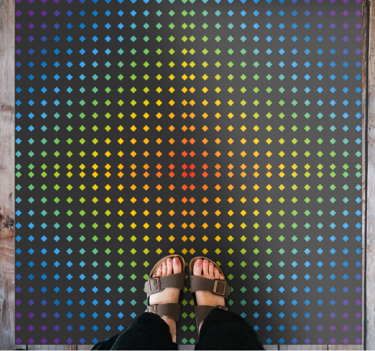 十代の若者たち ビニルマット 虹のダイヤモンドデザイン - TENSTICKERS