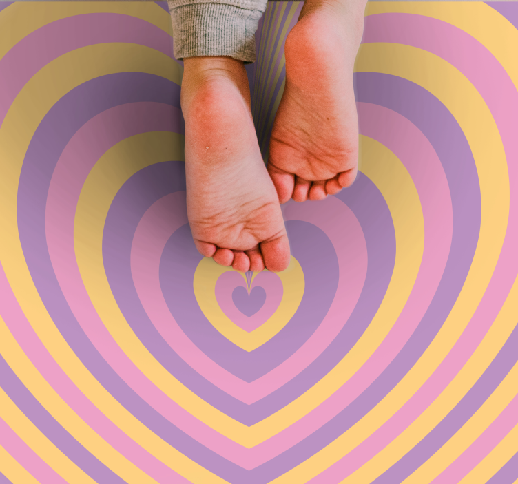 十代の若者たち ビニルマット レトロハートデザイン - TENSTICKERS