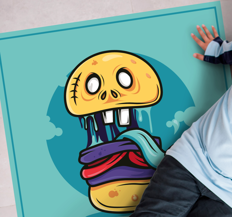 十代の若者たち ビニルマット おちゃめな skull キャラクター - TENSTICKERS