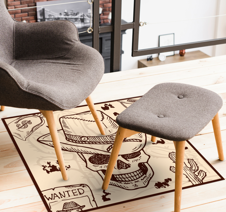 十代の若者たち ビニルマット 西部劇をテーマにしたイラスト - TENSTICKERS