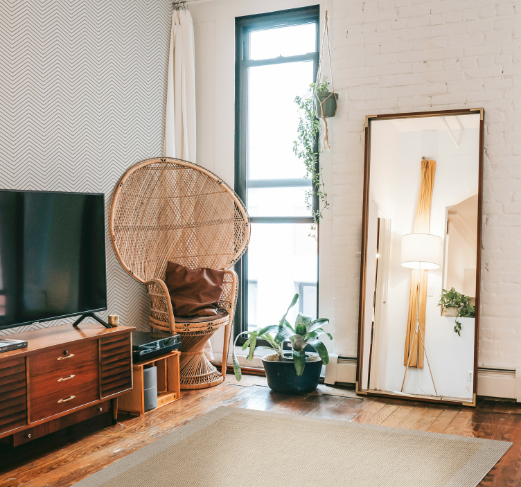 テプロン ベージュ ナチュラル ミニマリスト ラグ - TENSTICKERS