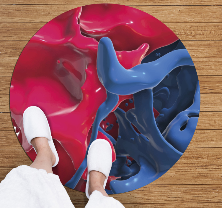 テクスチャー ビニールマット 抽象的なカラーストリーム - TENSTICKERS