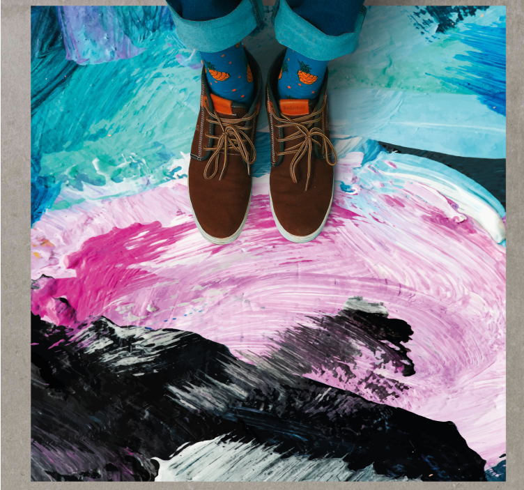 その他のテクスチャーの壁画 抽象的な色の爆発 - TENSTICKERS