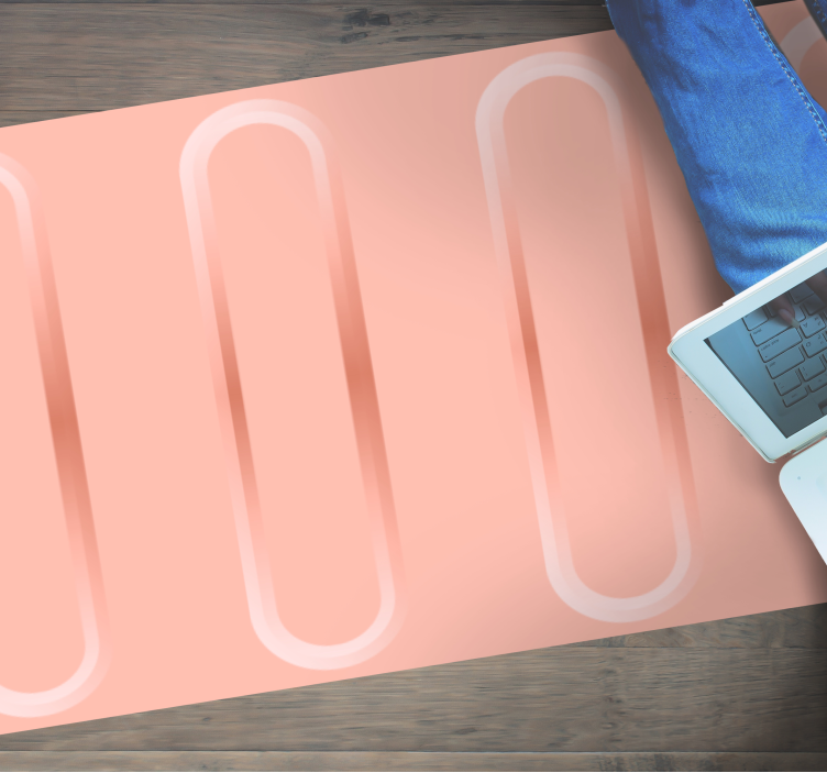 テクスチャー ビニールマット 抽象的な幾何学的な線 - TENSTICKERS