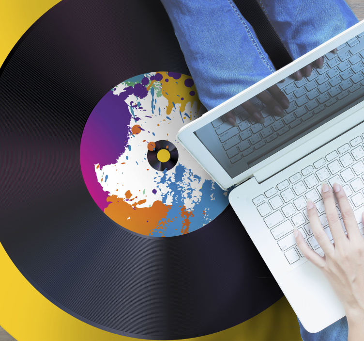 テクスチャー ビニールマット 抽象的なスプラッシュレコード - TENSTICKERS