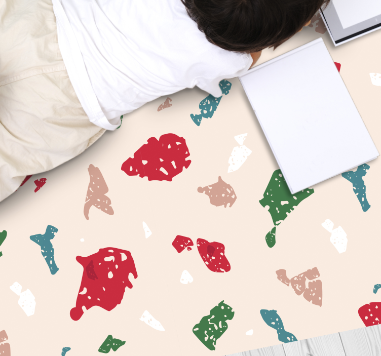 その他のテクスチャーの壁画カラフルなテラゾーデザイン - TENSTICKERS