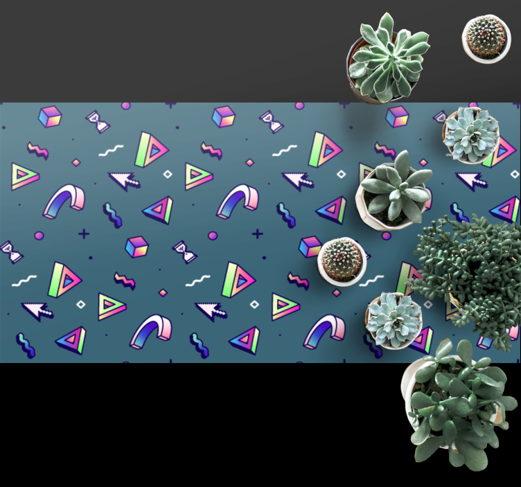 テクスチャー ビニールマット 幾何学的カラースプラッシュ - TENSTICKERS