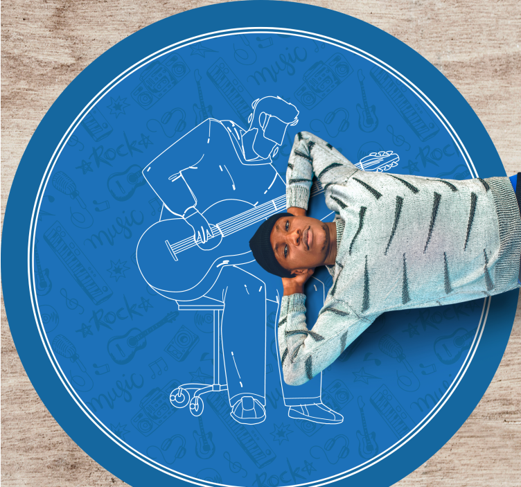 テクスチャー ビニールマット 音楽の雰囲気 - TENSTICKERS