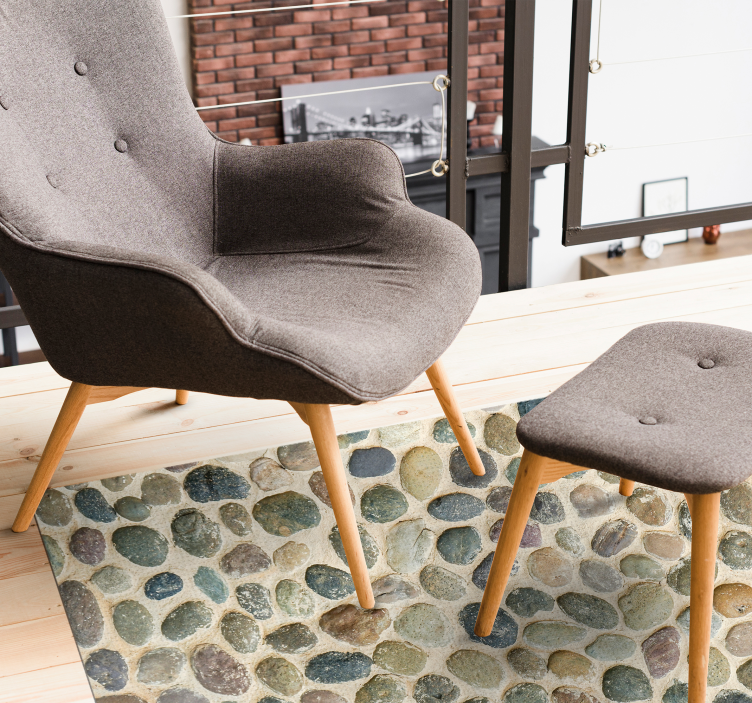 テクスチャー ビニールマット 小石のアートワーク - TENSTICKERS