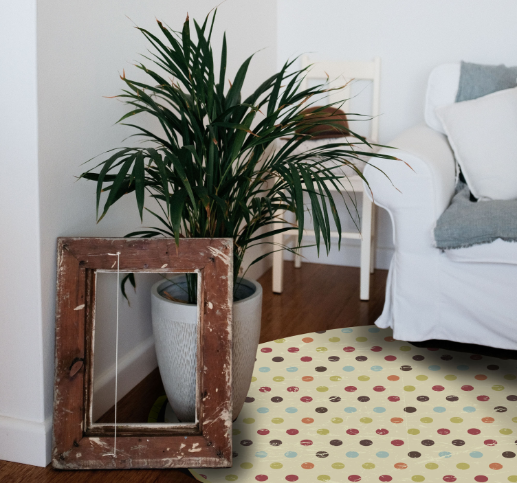 テクスチャー ビニールマット 水玉模様の織物 - TENSTICKERS