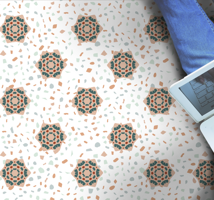 その他のテクスチャーの壁画ホワイトモザイク - TENSTICKERS