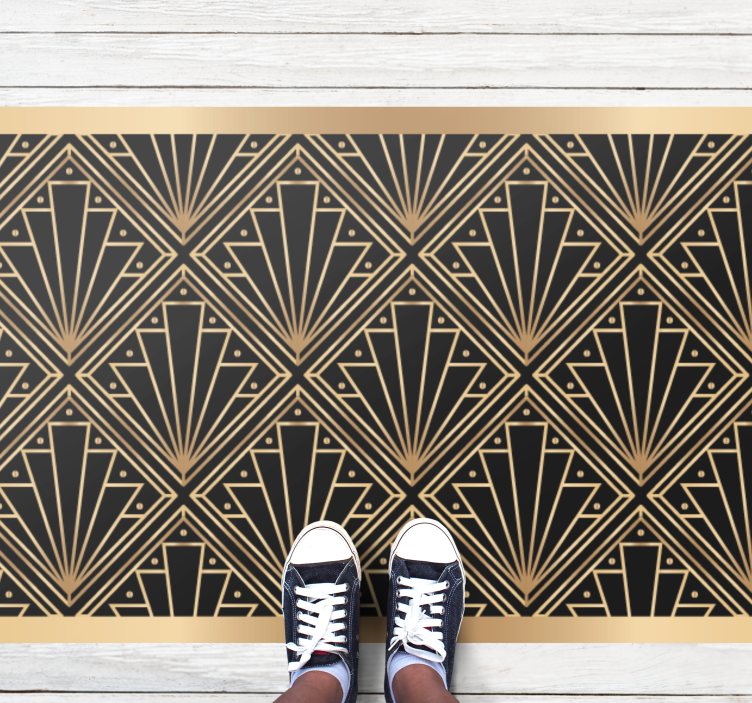 ビニール タイル カーペット アールデコモチーフ - TENSTICKERS