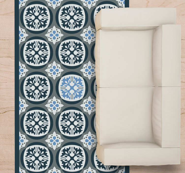 ビニール タイル カーペット エレガントフローラルタイル - TENSTICKERS