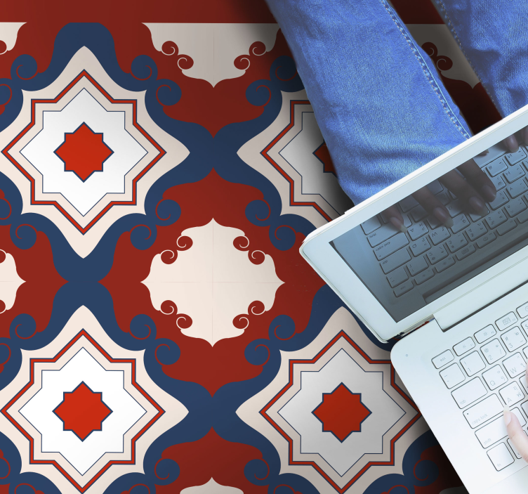 ビニール タイル カーペット 複雑なモザイクの対称性 - TENSTICKERS