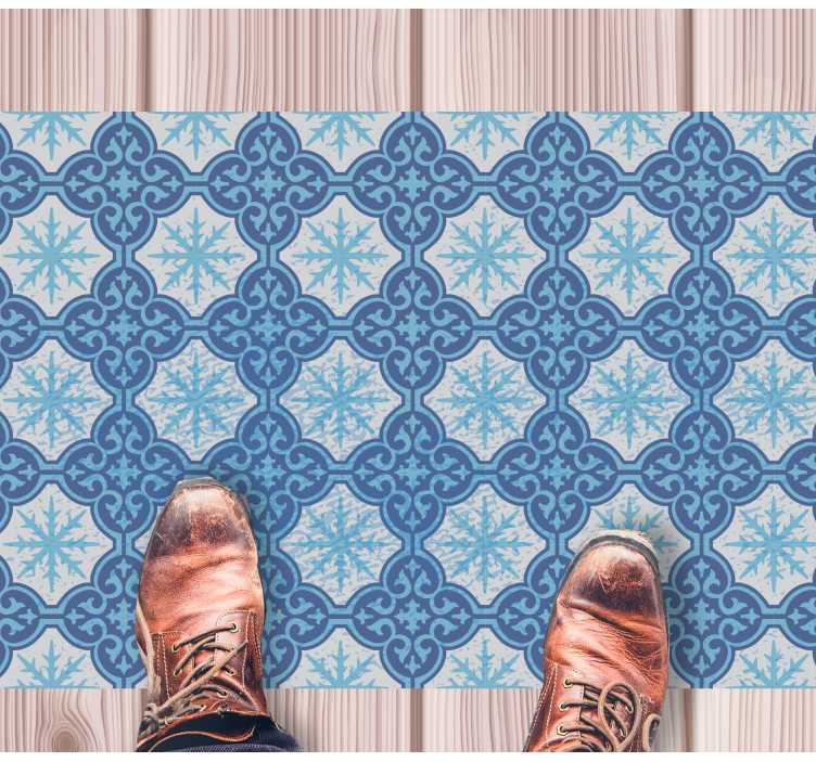 ビニール タイル カーペット 雪の結晶エンブレム - TENSTICKERS