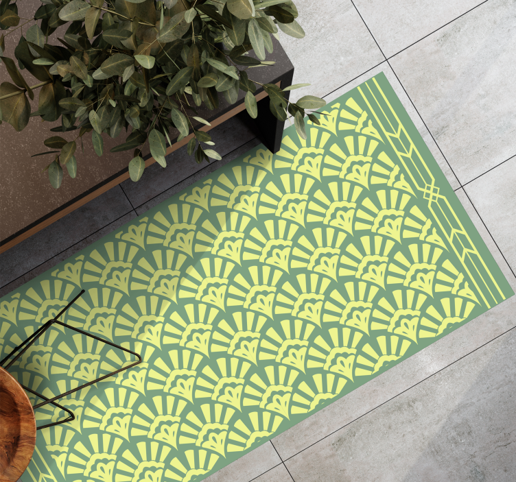 ビニール タイル カーペット サンバーストフローラル - TENSTICKERS