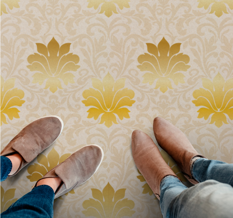 ビンテージ ビニールマット バロック模様の優雅さ - TENSTICKERS