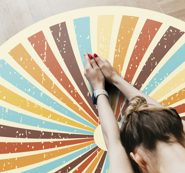 ビンテージ ビニールマット レトロな輝くパターン - TENSTICKERS