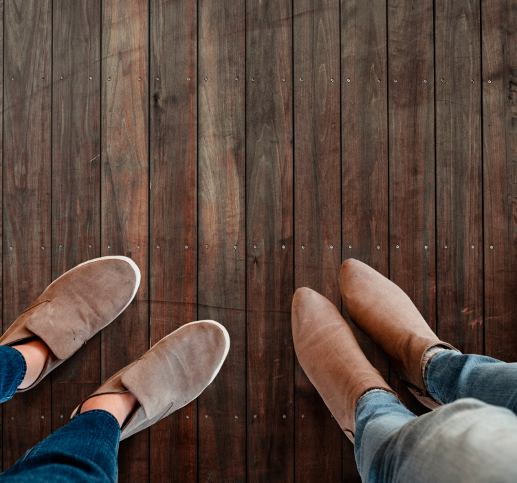 木効果 ビニールマット 豪華な木の表面 - TENSTICKERS