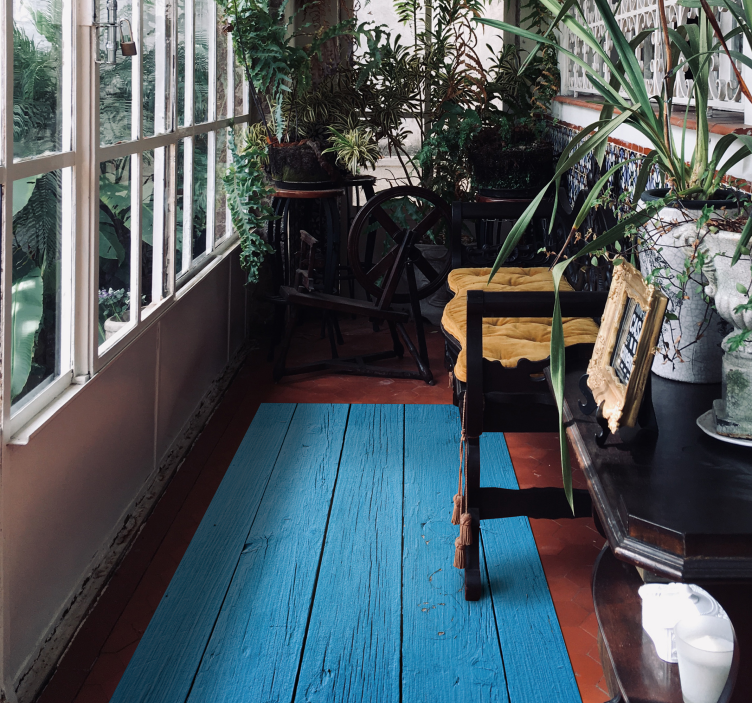 木効果 ビニールマット 素朴な板張りの模様 - TENSTICKERS