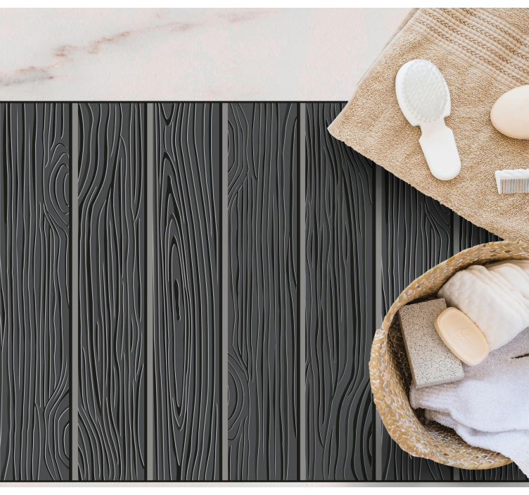 木効果 ビニールマット スタイリッシュなダークフィニッシュ - TENSTICKERS