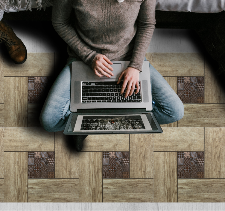 木効果 ビニールマット テクスチャーパターン - TENSTICKERS