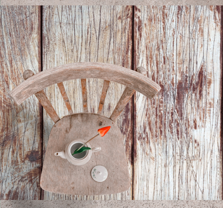 木効果 ビニールマット 風化した茶色の質感 - TENSTICKERS