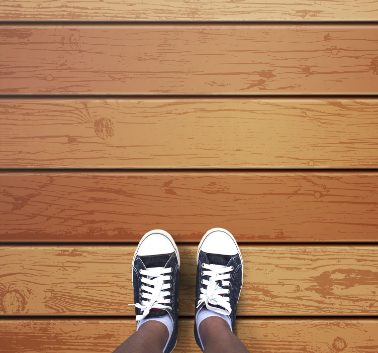 木効果 ビニールマット 木の板の模造品 - TENSTICKERS