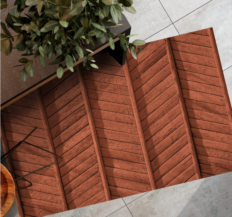 木効果 ビニールマット 木の板の詳細 - TENSTICKERS