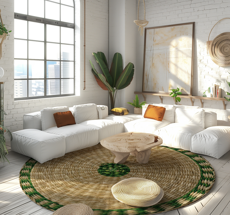 その他のテクスチャーの壁画 織り込まれたラウンドテクスチャー - TENSTICKERS