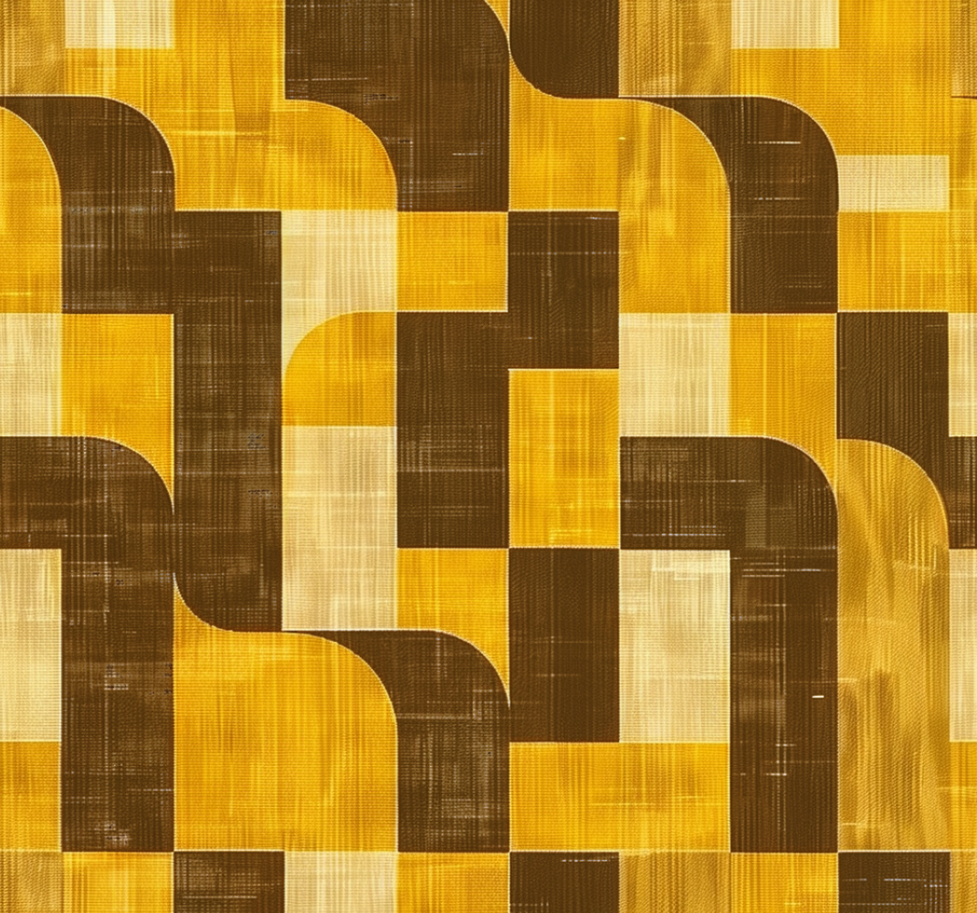 黄 ビニールマット アールデコスタイル - TENSTICKERS